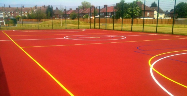 Polymeric rubber MUGA Flooring in West End