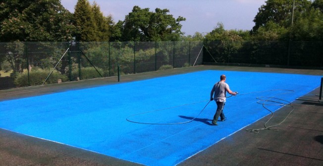 Respraying MUGA Surfaces in Milton