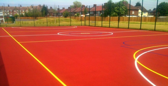 Polymeric rubber MUGA Flooring in Church End